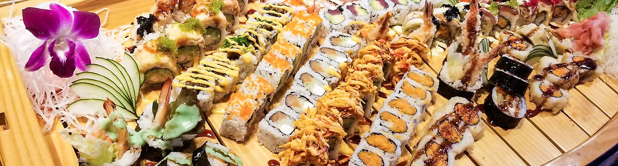 Sushi platters at Samurai Sushi and Hibachi